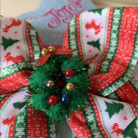Jojo Siwa Holiday Christmas Clip-On Hair Bow Christmas Tree/Unicorn/Wreath NEW - Picture 8 of 11